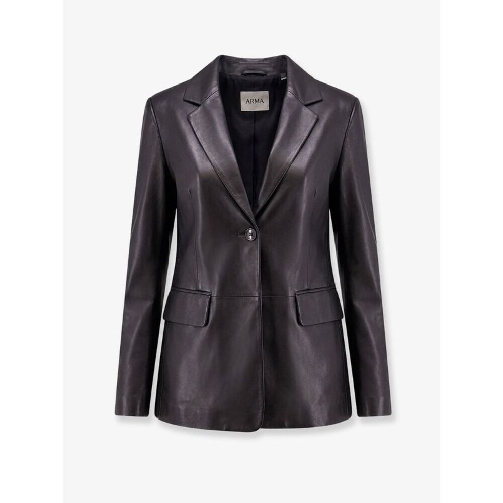 Arma Women Sema Single-Breasted Leather Blazer